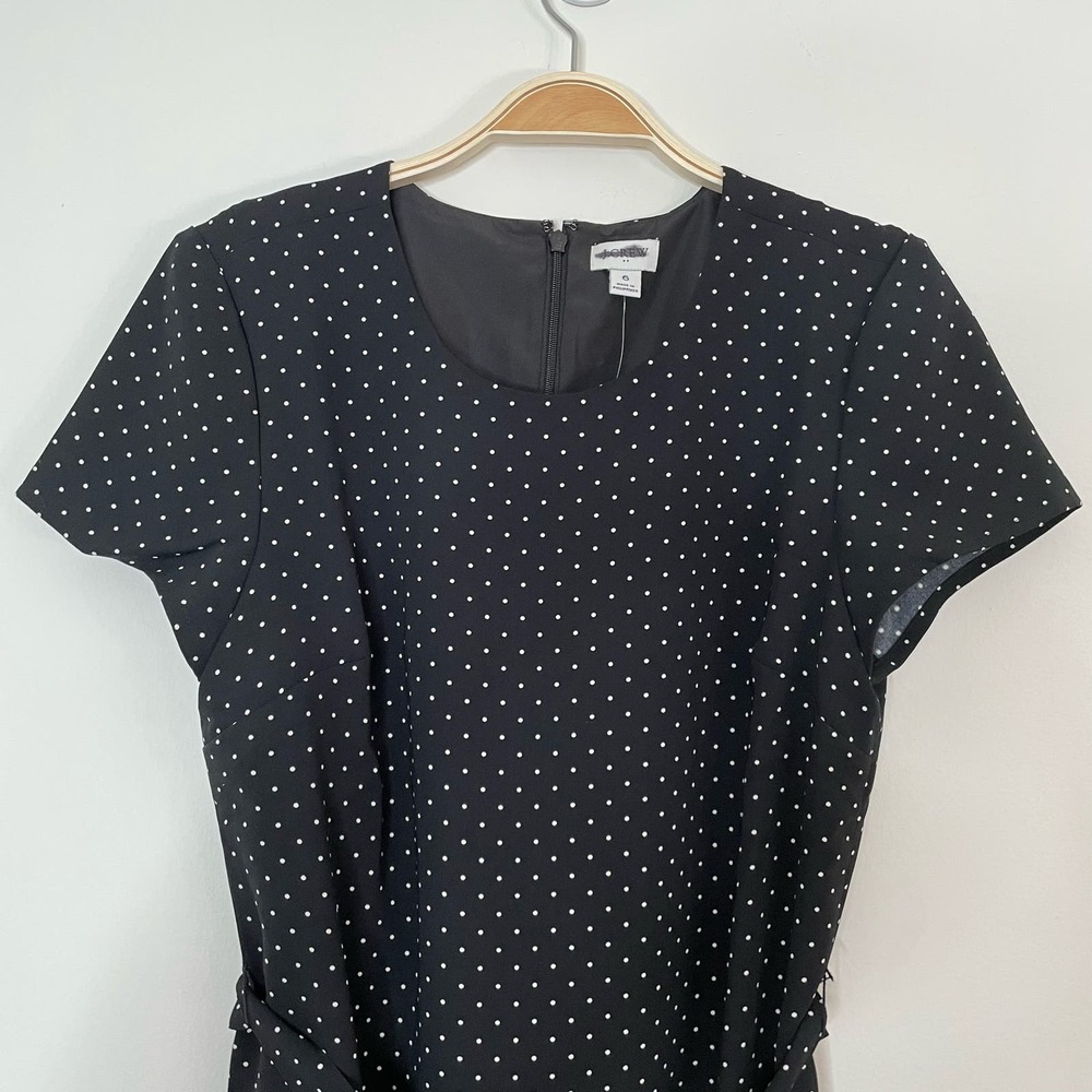 J. Crew Factory Black and White Polka Dot Mini Dress - Picture 5 of 9